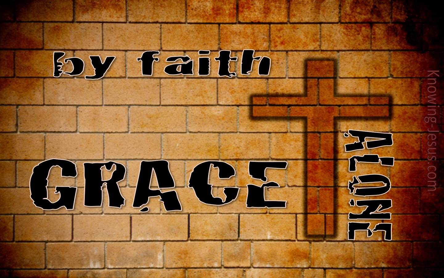 Ephesians 2:8 Grace Through Faith (brown)